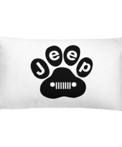 Jeep Black & White Paw Basic Pillow Pillows Paw