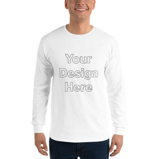 YOUR Design on this Men’s Long Sleeve Shirt | Gildan 2400 For Mens