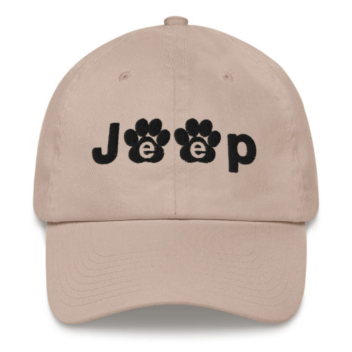 Jeep Black Paw Logo Dad hat Caps Paw