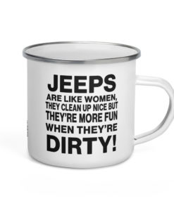 Jeeps Are Like Women… Enamel Mug Mugs Other