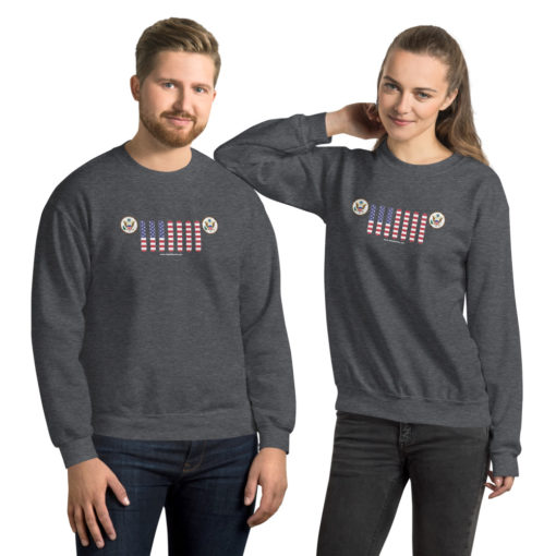 Jeep USA Seal Grill Unisex Sweatshirt (Dark Colors) Sweatshirts USA